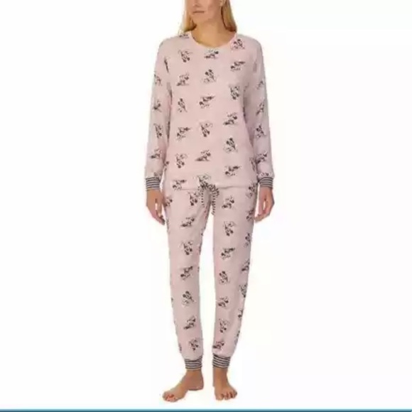 NWT Disney Ladies' 2 Piece Cozy PJ Lounge Pants Pajama Set - Picture 2 of 11